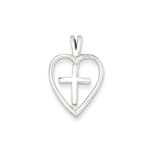 36mm x 25mm Solid 925 Sterling Silver Cross Pendant Charm 